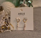 Chunky Freshwater Pearl Drop Hoops