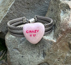 CRAZY 4 U heart bracelet