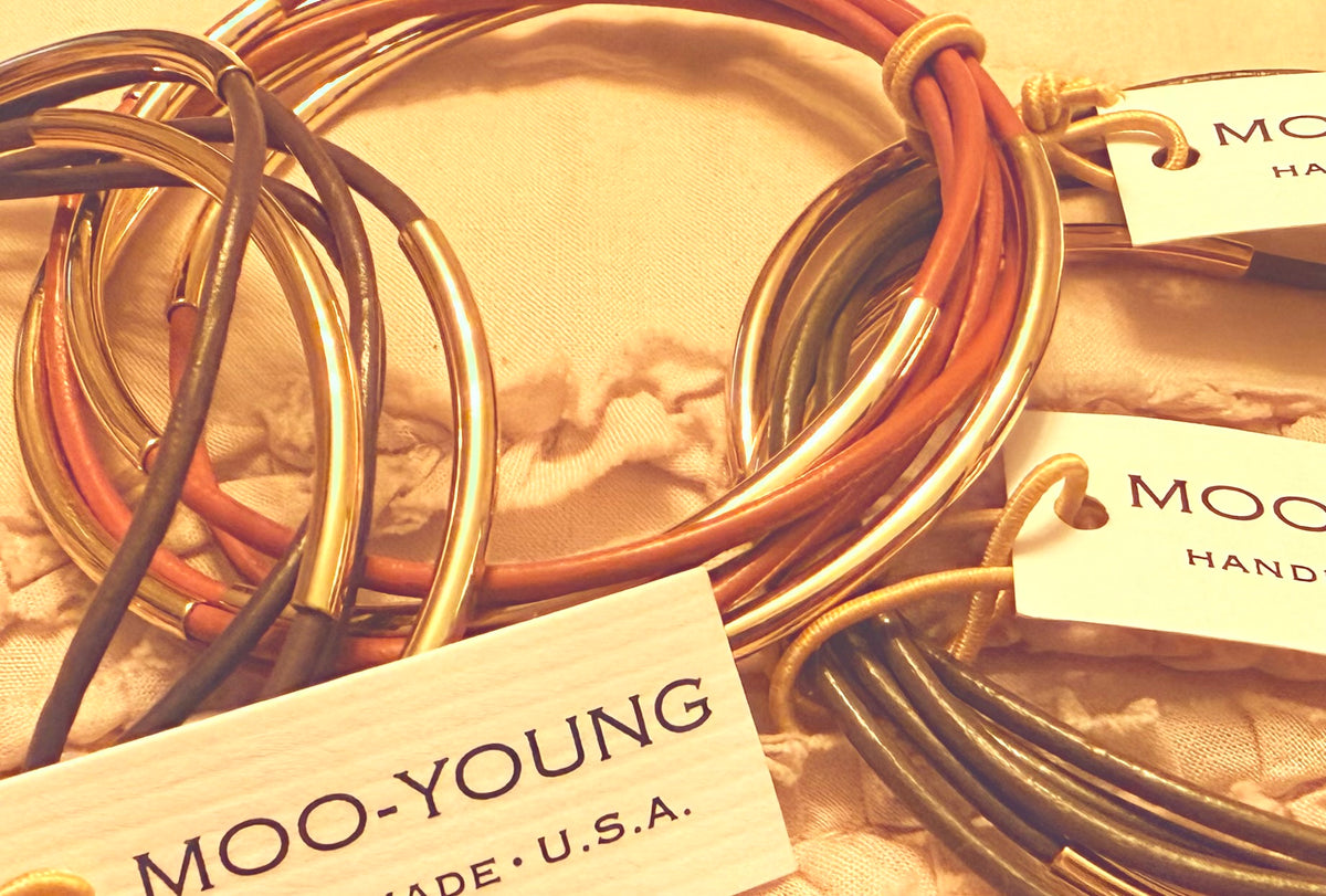 MooYoung leather bangles