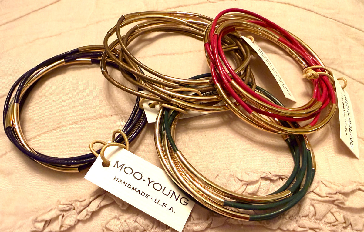 MooYoung leather bangles