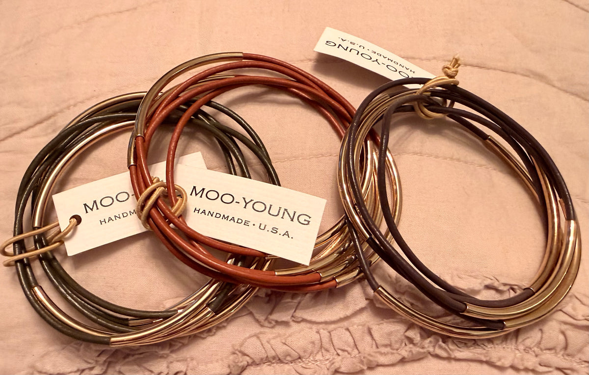 MooYoung leather bangles
