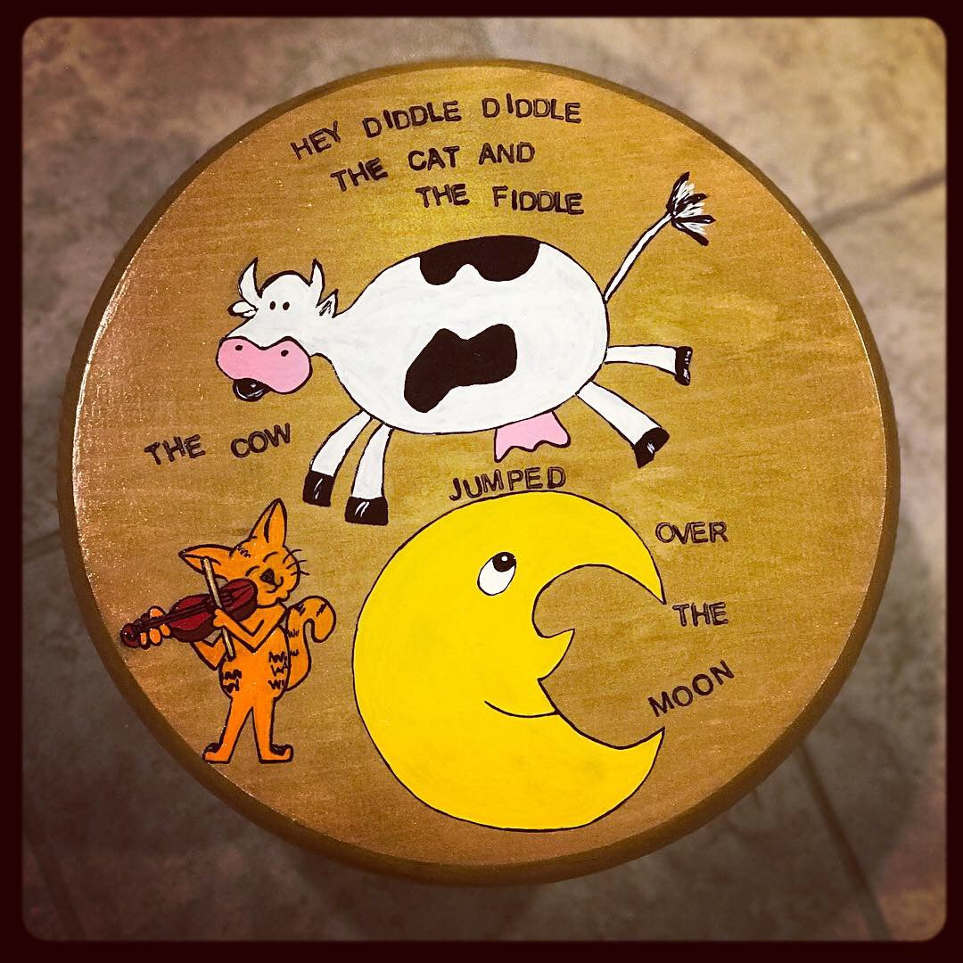 Hand-Painted Stool