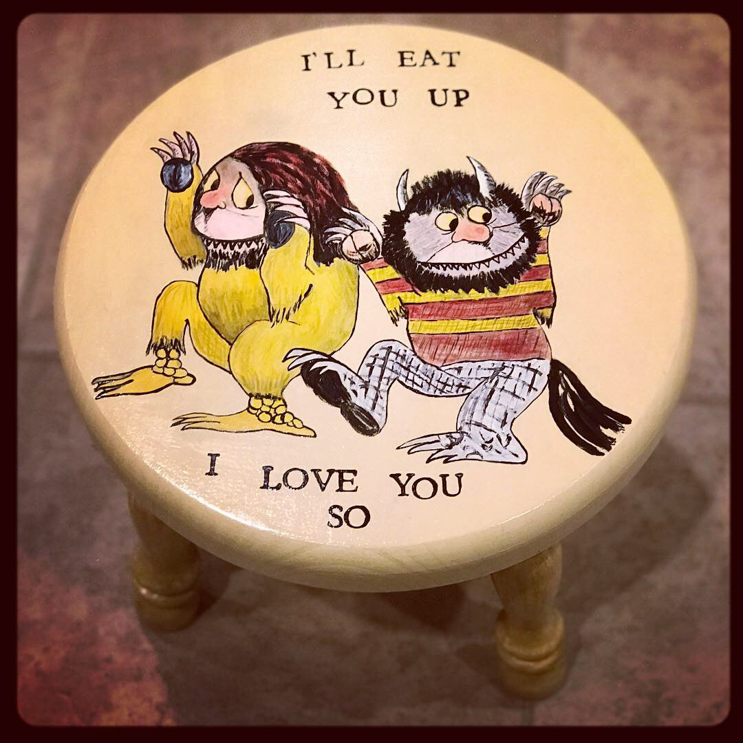 Hand-Painted Stool