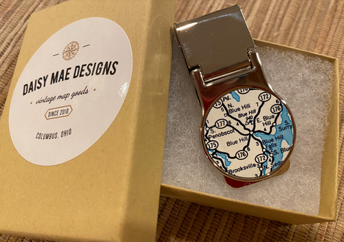 Blue Hill map money clip